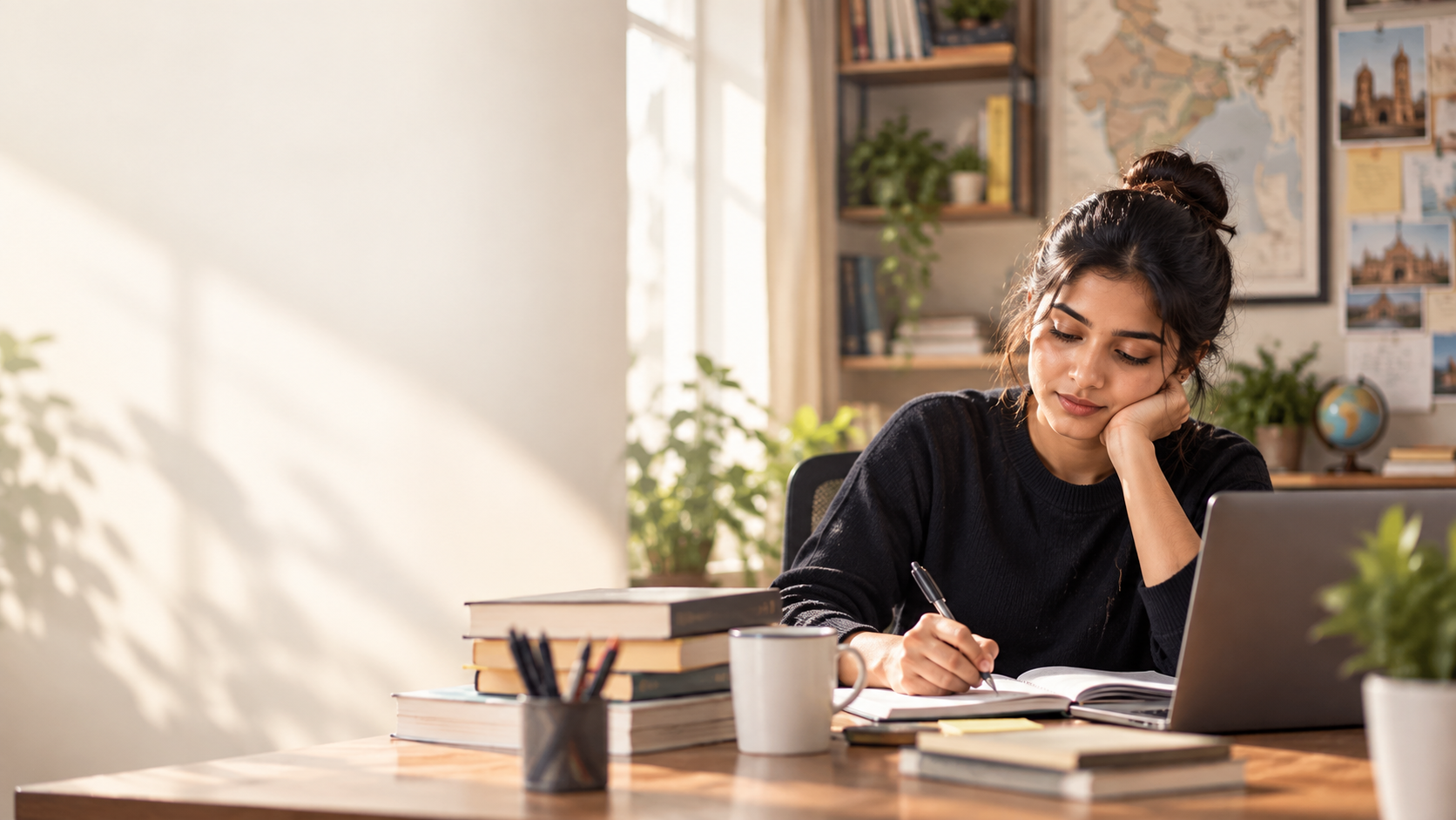 A reader studying with Urban Guru books
