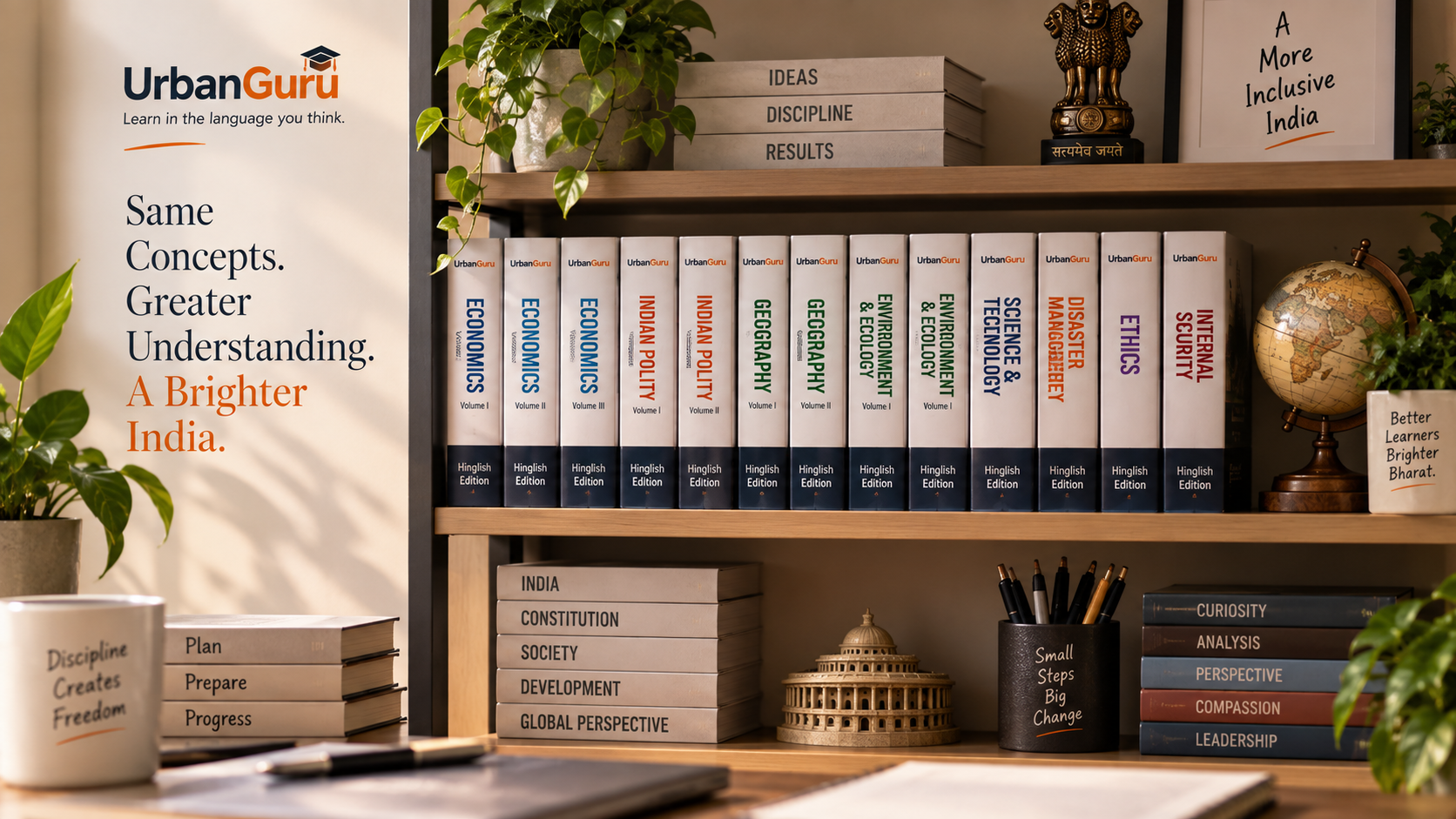 Urban Guru books on a shelf